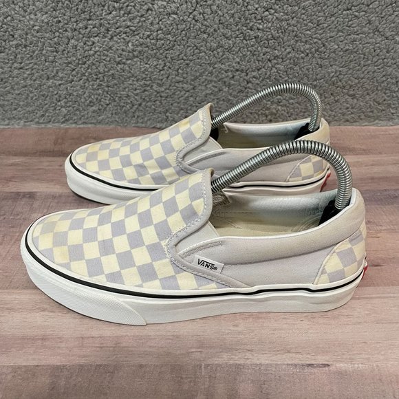 Vans Off The Wall Checked Teal White Sneakers Womens Sz 8.5 Mens Sz 7 SHIPS ASAP - Picture 3 of 8